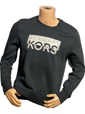 Michael Kors Black Crewneck Sweatshirt with Logo